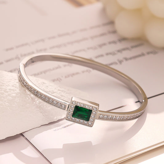 Emerald Grace Zircon Bangle