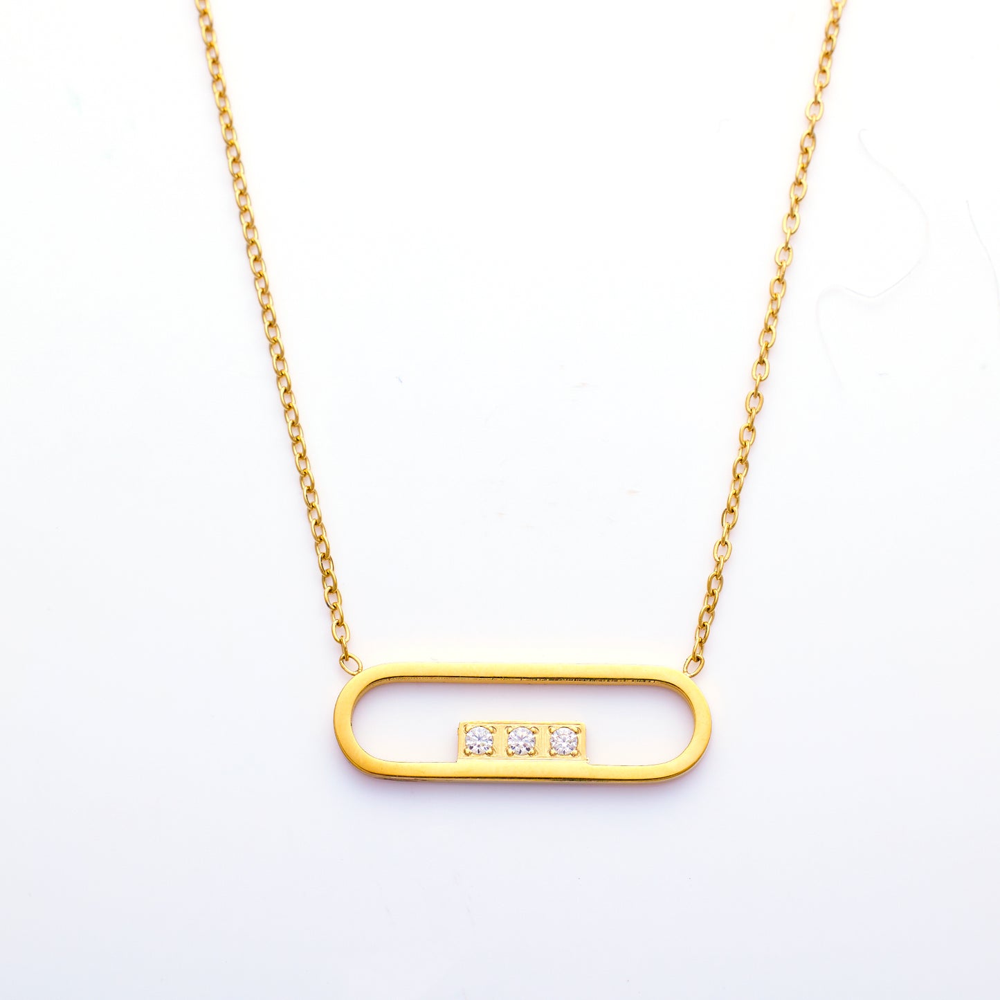 Linea Triple Zircon Necklace