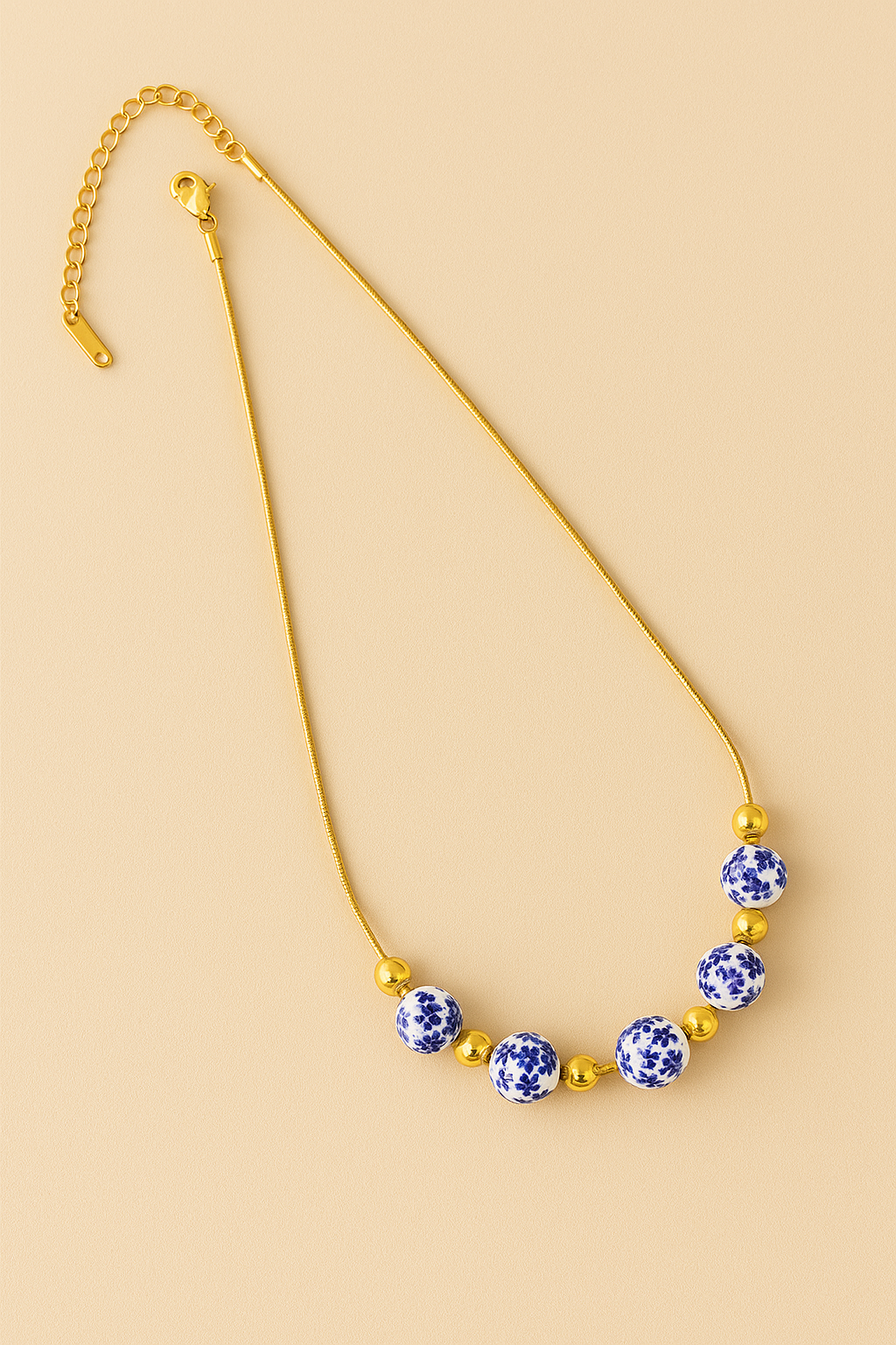 Amber Bloom Bead Necklace