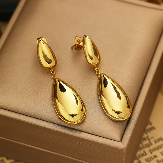 Aurelia Gold Teardrop Drop Earrings
