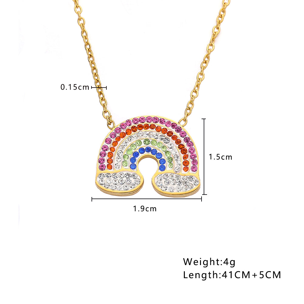 Aurora Rainbow Zircon Pendant Necklace