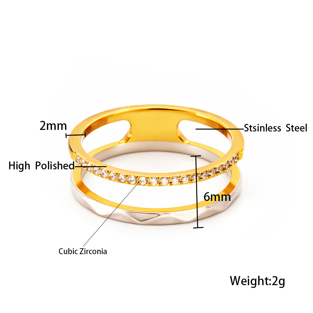 Eclipse Duo Crystal Ring