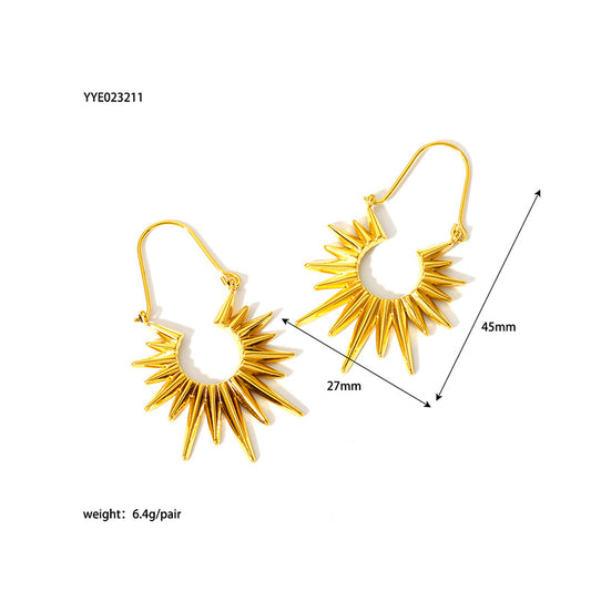 Solar Radiance Hoop Earrings