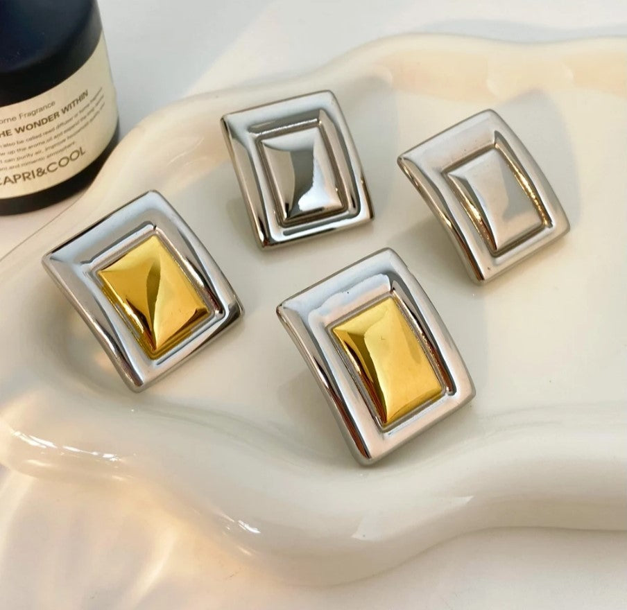 Metro Frame Statement Earrings