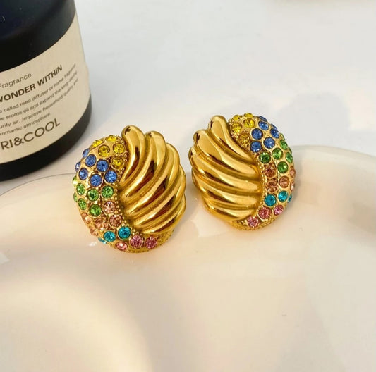 Celeste Shell Stud Earrings