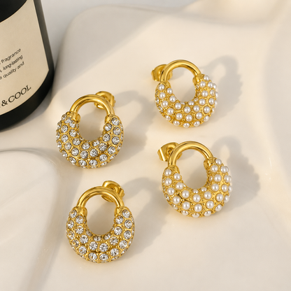 Crescent Stud Earrings