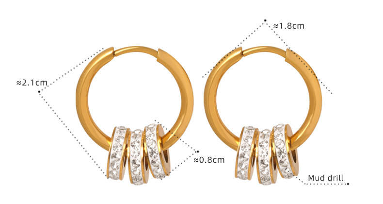 Lumiere Trio Crystal Hoop Earrings