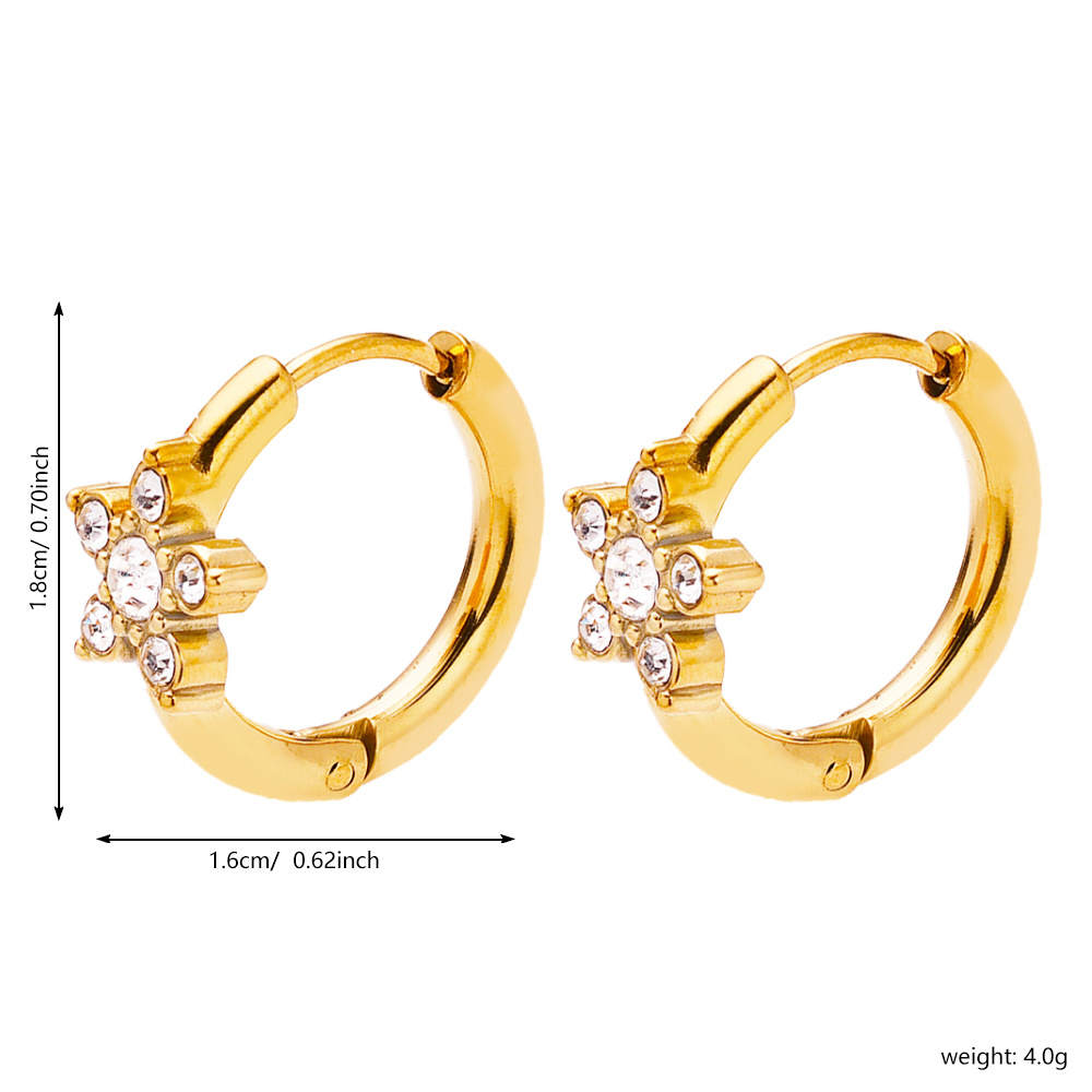 Fiora Crystal Hoop Earrings