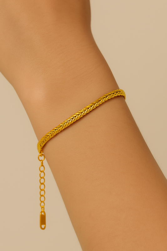 Braided Chevron Cuff Bracelet