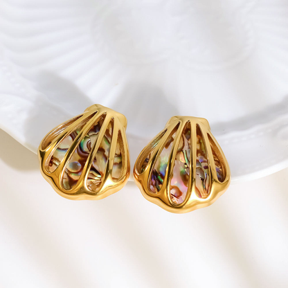 Tideglow Shell Stud Earrings