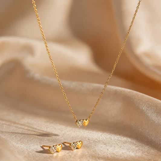 Amora Heart Necklace Set
