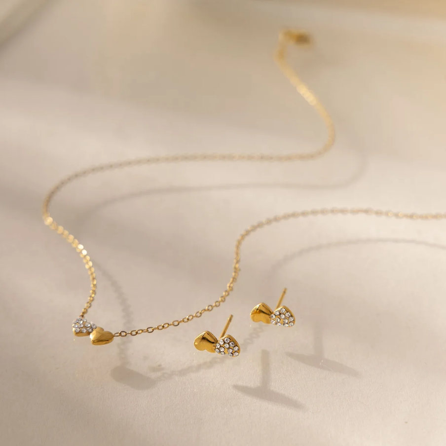 Amora Heart Necklace Set