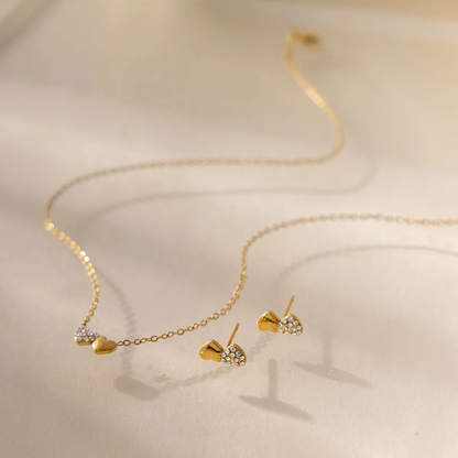 Amora Heart Necklace Set