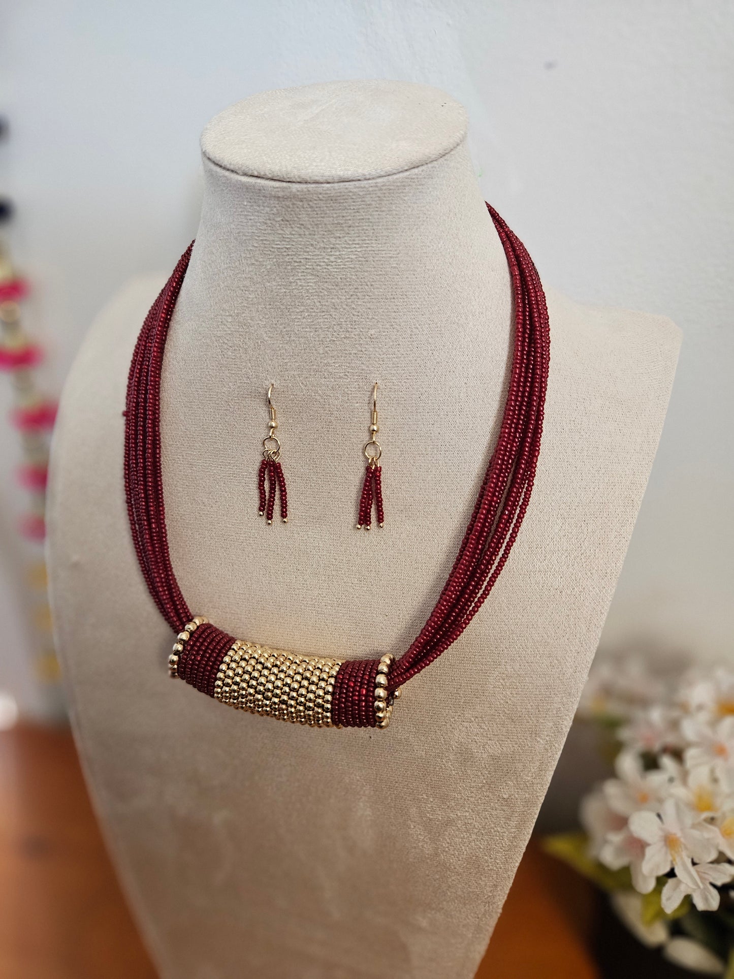 Saanvi Axis Beaded Necklace Set