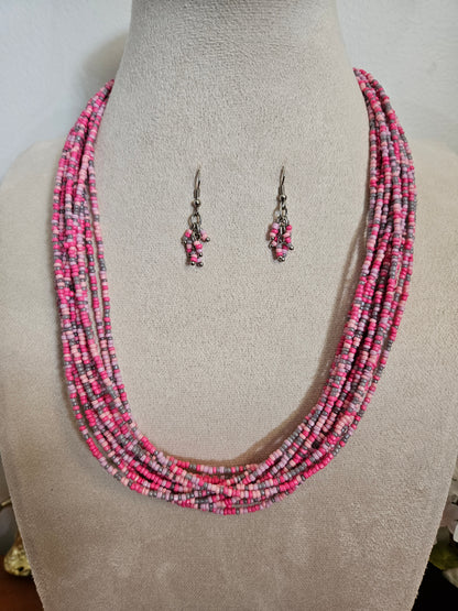 Saanvi Rose Layered Beaded Necklace Set