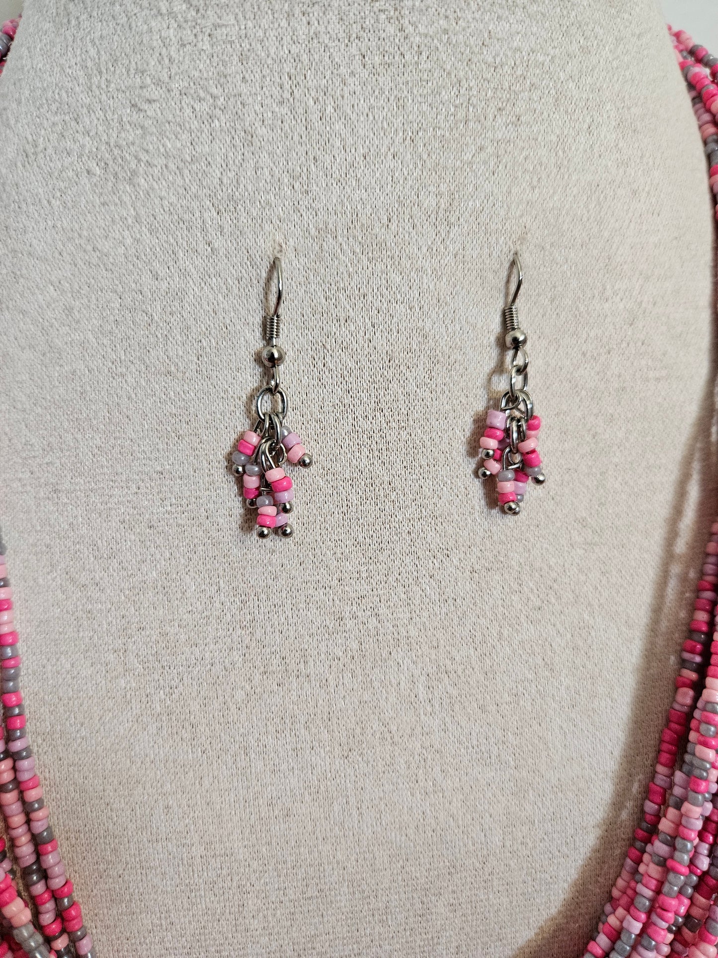 Saanvi Rose Layered Beaded Necklace Set