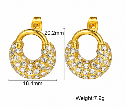 Crescent Stud Earrings