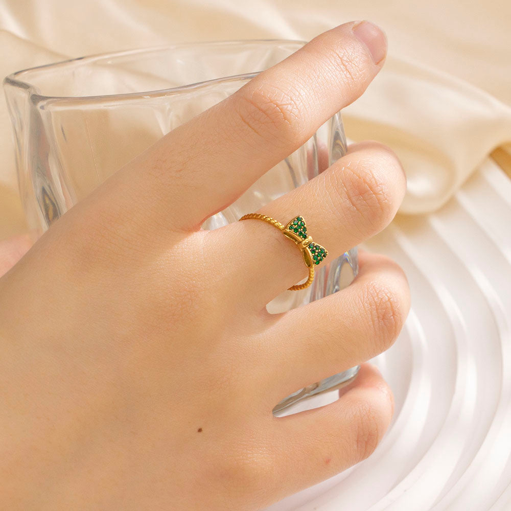 Aurora Bow Crystal Ring