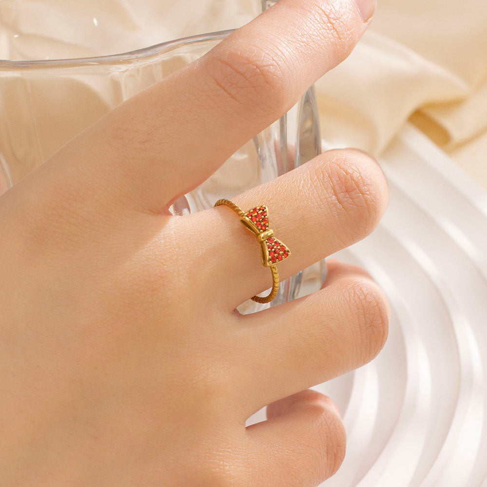 Aurora Bow Crystal Ring