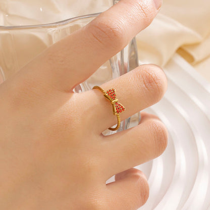 Aurora Bow Crystal Ring