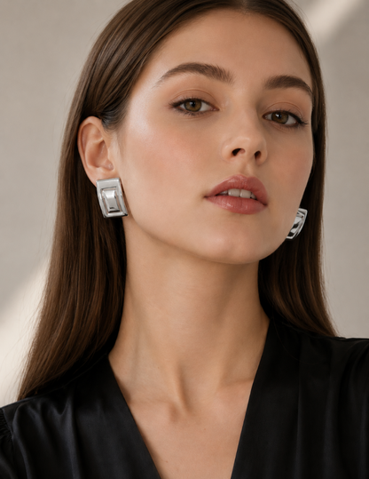 Metro Frame Statement Earrings