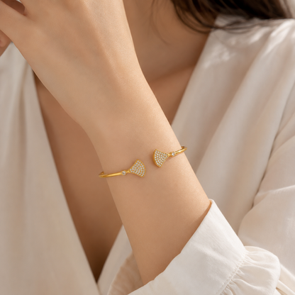 Fanora Zircon Cuff Bangle