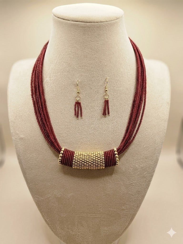 Saanvi Axis Beaded Necklace Set
