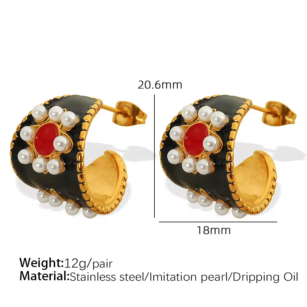 Saanvi Maharani Pearl Stud Earrings