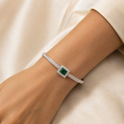 Emerald Grace Zircon Bangle