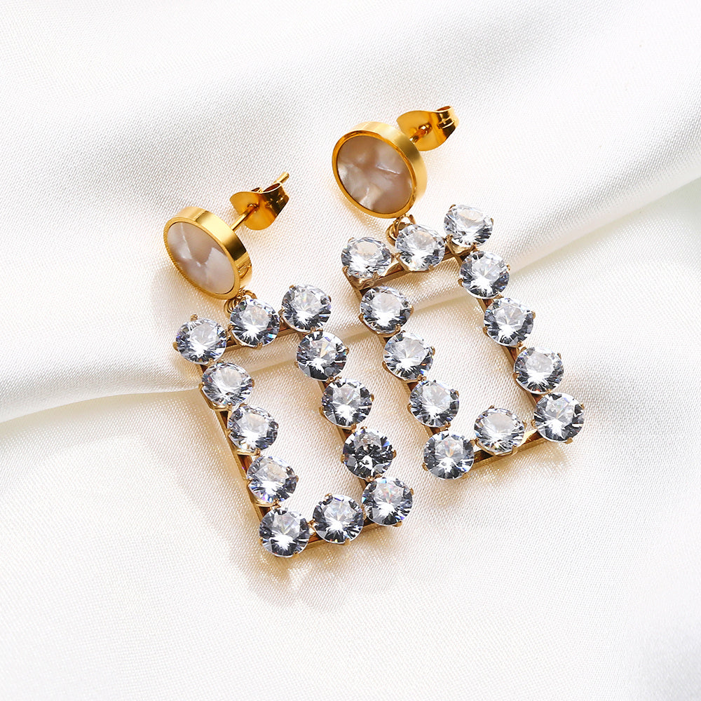 Celestia Zircon Drop Earrings