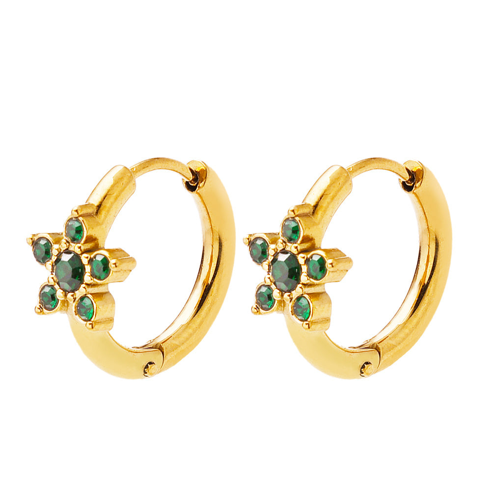 Fiora Crystal Hoop Earrings