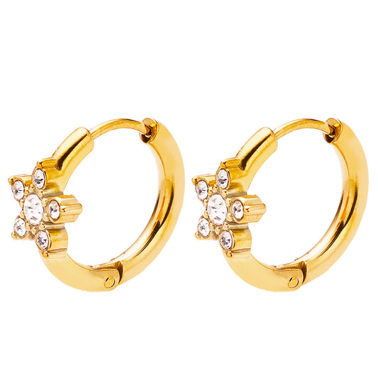 Fiora Crystal Hoop Earrings