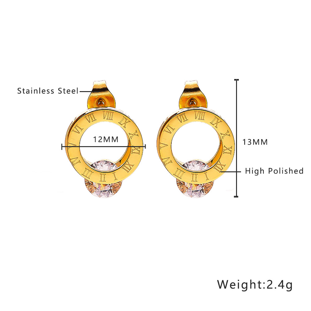 Aurelia Roman Halo Zircon Earrings