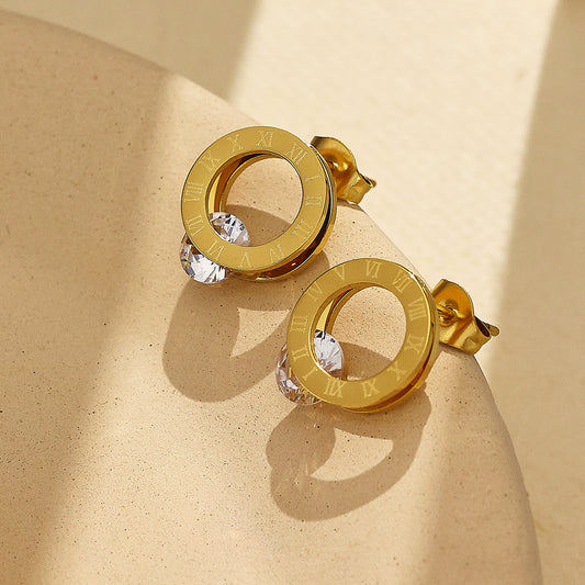 Aurelia Roman Halo Zircon Earrings