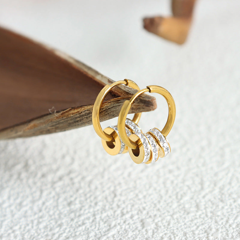 Lumiere Trio Crystal Hoop Earrings