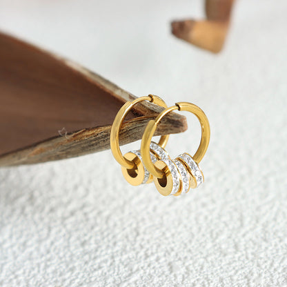Lumiere Trio Crystal Hoop Earrings