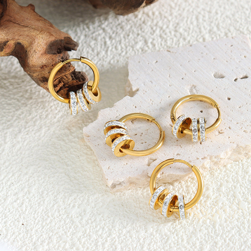 Lumiere Trio Crystal Hoop Earrings