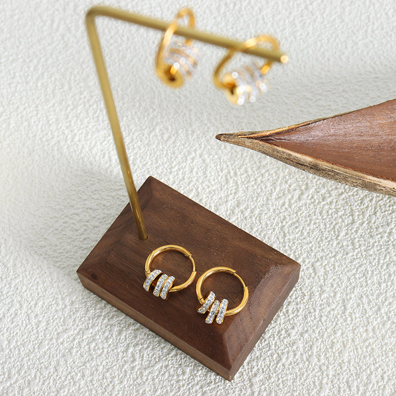 Lumiere Trio Crystal Hoop Earrings