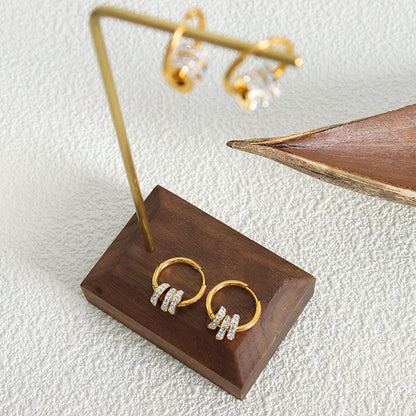 Lumiere Trio Crystal Hoop Earrings