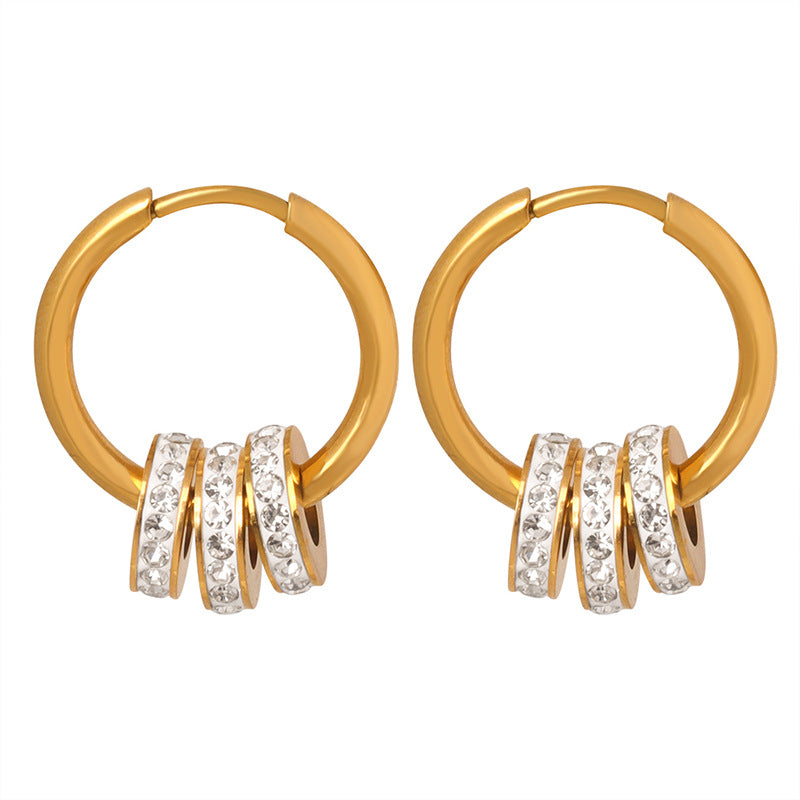 Lumiere Trio Crystal Hoop Earrings