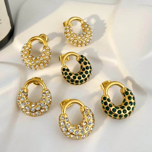 Crescent Stud Earrings