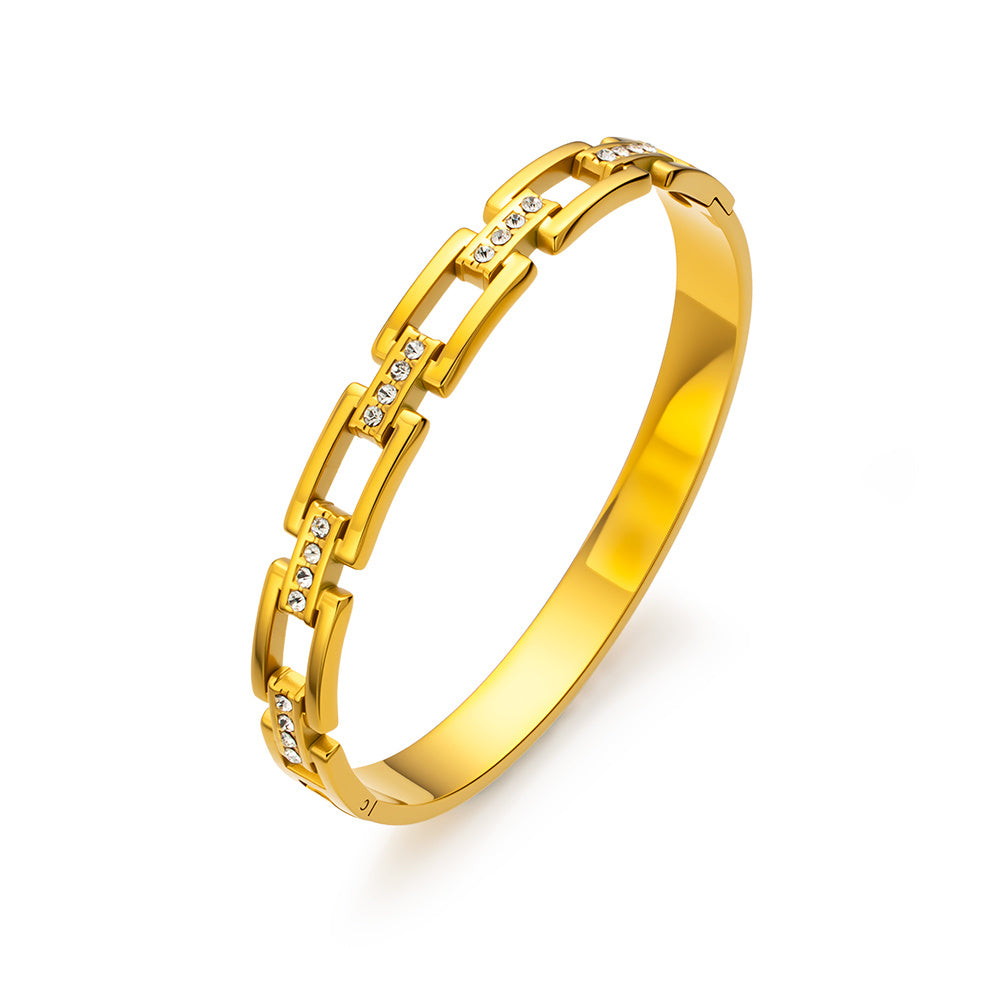 Aria Link Zircon Bangle