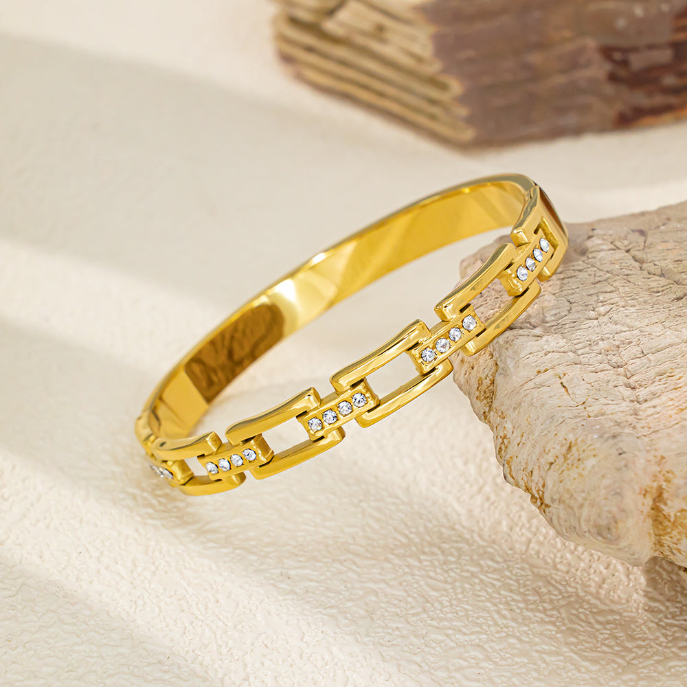 Aria Link Zircon Bangle