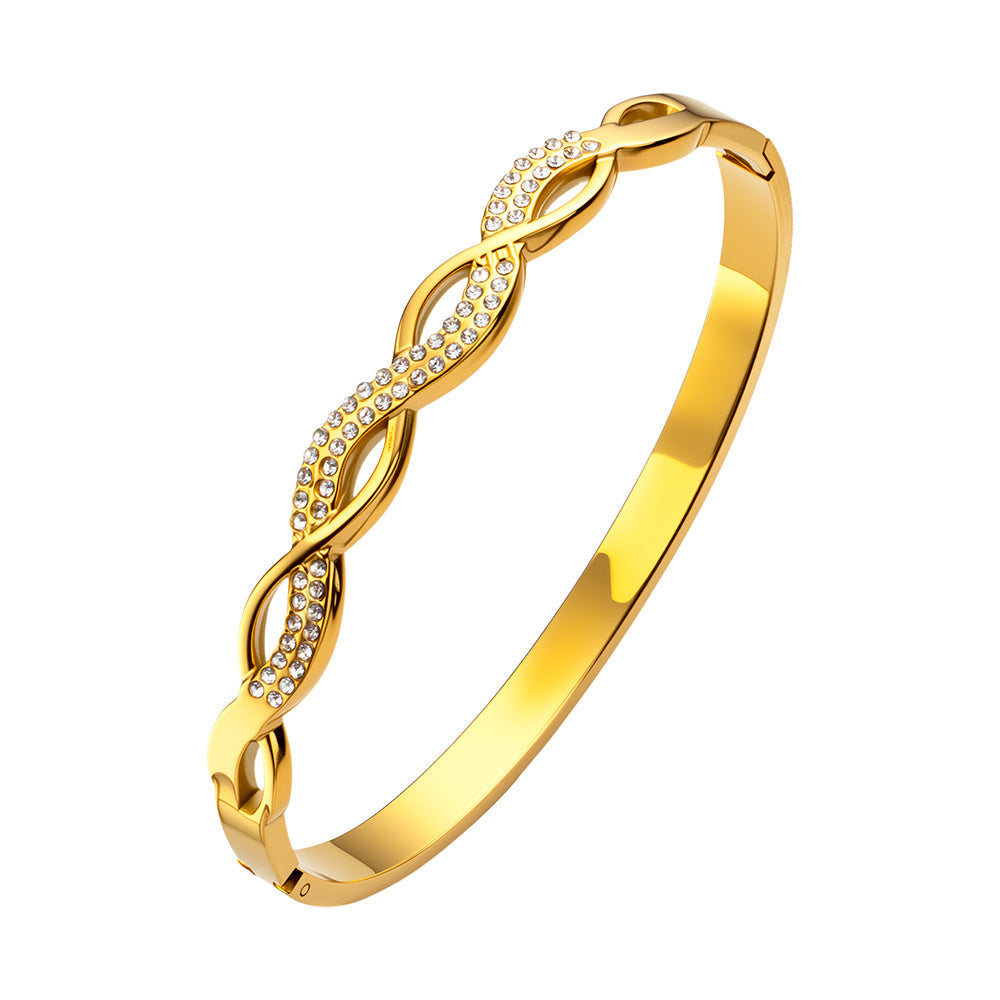 Celeste Twist Zircon Bangle