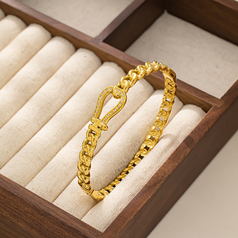 Celeste Link Zircon Bangle