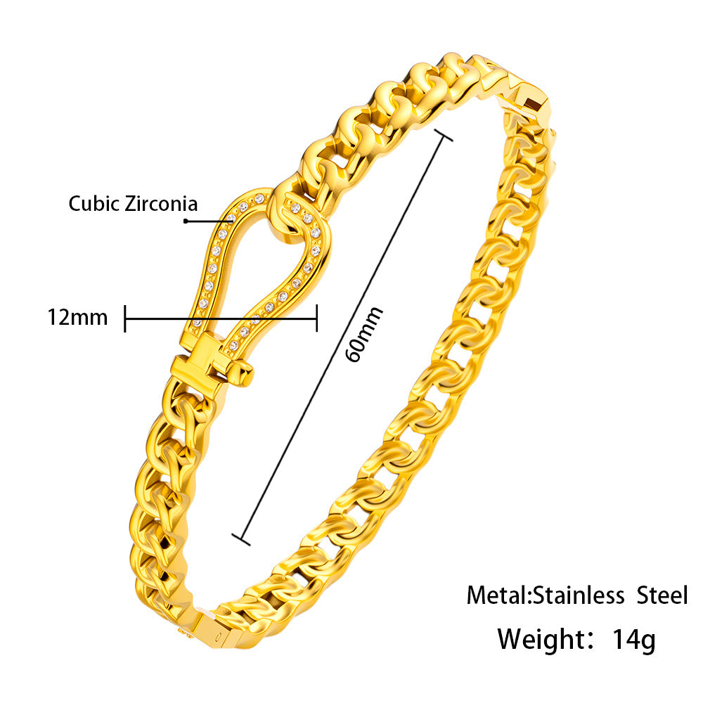 Celeste Link Zircon Bangle