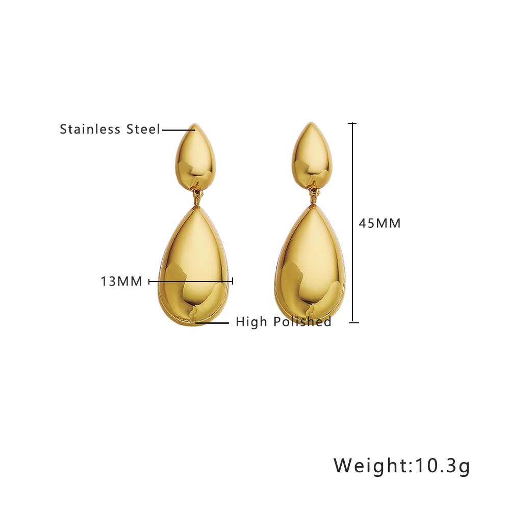 Aurelia Gold Teardrop Drop Earrings