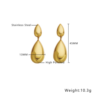 Aurelia Gold Teardrop Drop Earrings