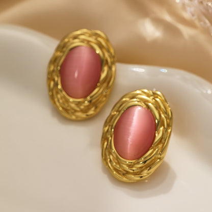 Blush Halo Statement Studs