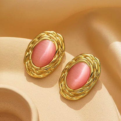 Blush Halo Statement Studs